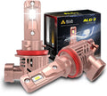 Alla Lighting Extreme Super Bright H8 H9 H11 LED Headlights Bulbs, 6000K~6500K Xenon White, 1:1 Design High Beam, Low Beam Conversion Kits Headlamps, or Fog Lights, DRL Lamps Replacement