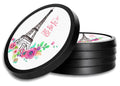 Silicone Non-Slip Drink Coasters with Removable Printed Absorbent Felt Pad - Set of 4 - In Love with Paris