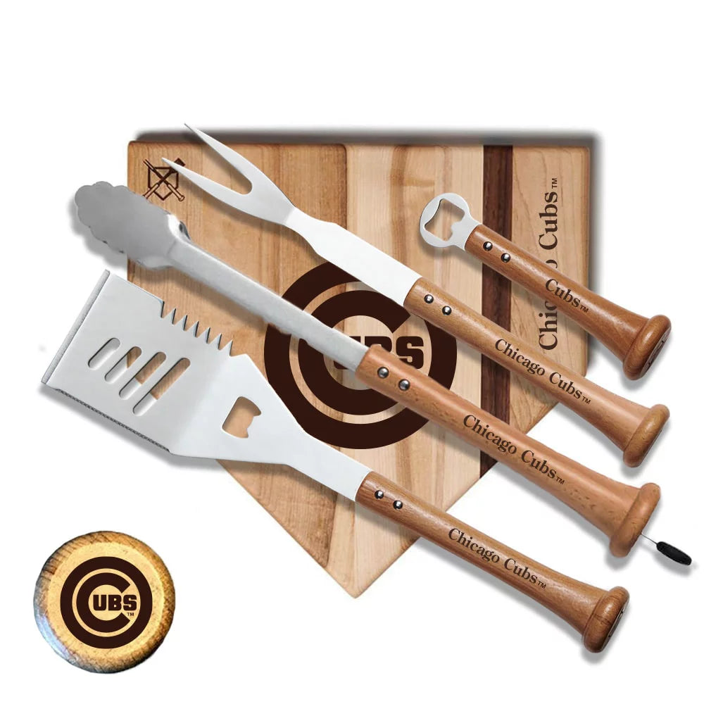 Baseball BBQ Chicago Cubs 12'' Grand Slam Combo Set