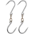 Uxcell 14.5'' Swivel Meat Hooks, 0.49'' Thickness Galvanized Processing Butcher Hook, 2 Pack