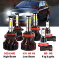 H11 9005 High&Low Beam for Ford Edge 2007 2008 2009 2010 LED Headlights Fog Lights 6pcs