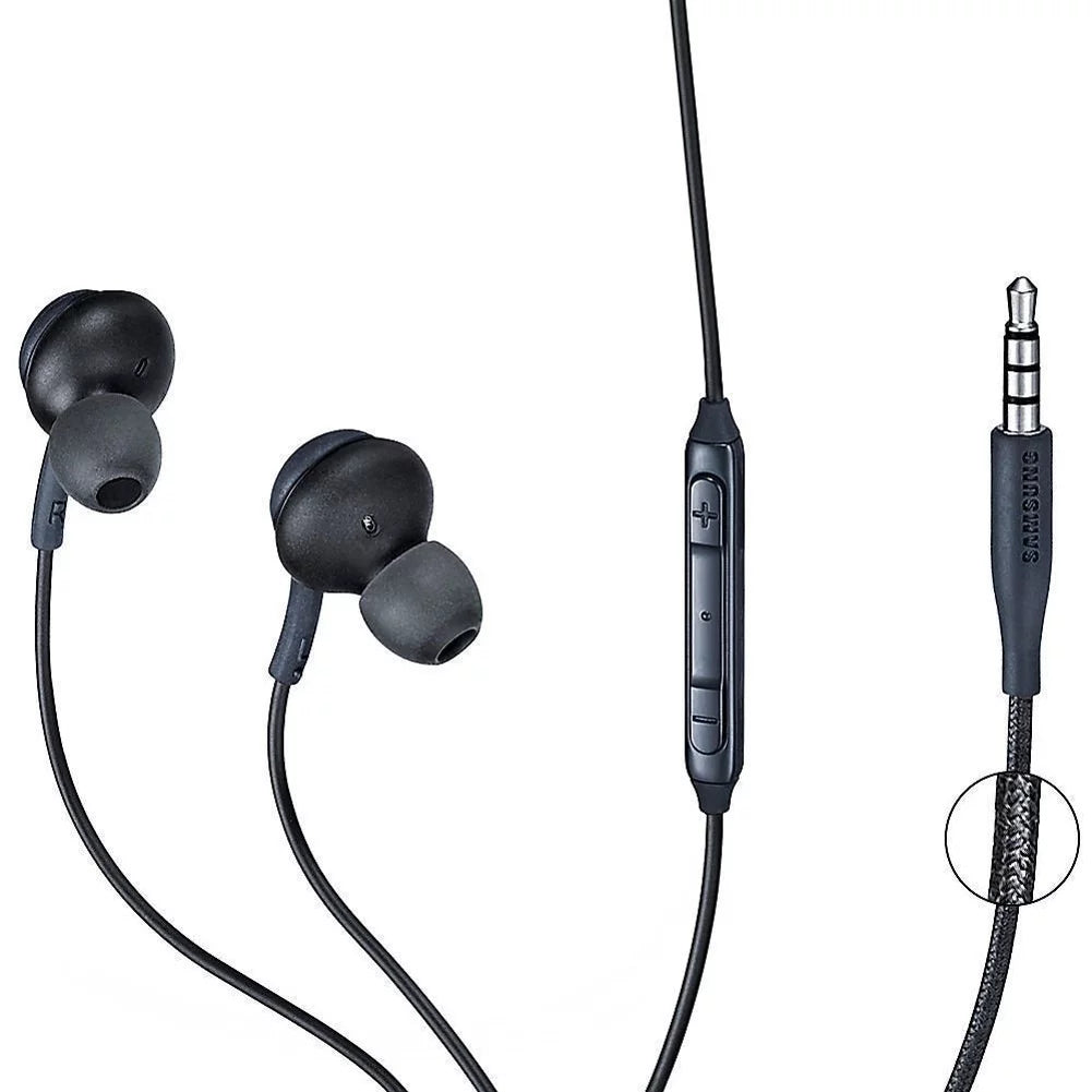 Hands-free AKG Earphones Headphones Headset w Mic Earbuds Earpieces K6Q for Samsung Galaxy Tab S2 9.7 8.0 S, J7 V (2017) Perx, S6 Edge+ Edge, E NOOK 9.6 (SM-T560) Grand Prime Active Pro S3 9.7
