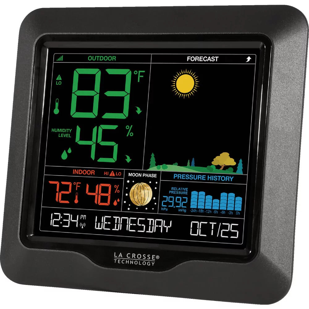 1 PK, La Crosse Technology Wireless Color Weather Station with Backlight & Forecast