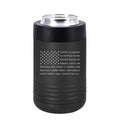 Can and Bottle Cooler Insulator Stainless Steel Double Wall Vacuum Insulated Beverage Drink Holder American Flag Pledge Of Allegiance