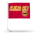 Rico Industries Basketball Houston Rockets Double Sided Car Flag -  16 x 19 - Strong Pole that Hooks Onto Car/Truck/Automobile