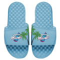 Men's ISlide Blue Miami Heat Local City Patch Design Slide Sandals