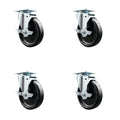Avantco FF300 FF400 FF500 FF518 Frymaster Dean Floor Fryer Replacement Caster Set - Includes 4 Swivel Casters with Brakes - Set of 4 - Service Caster Brand