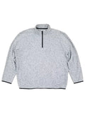 Grand Slam Mens Light Gray Performance Fleece Quarter-Zip Pullover Sweatshirt 2X