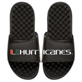 Men's ISlide Black Miami Hurricanes Split Slide Sandals