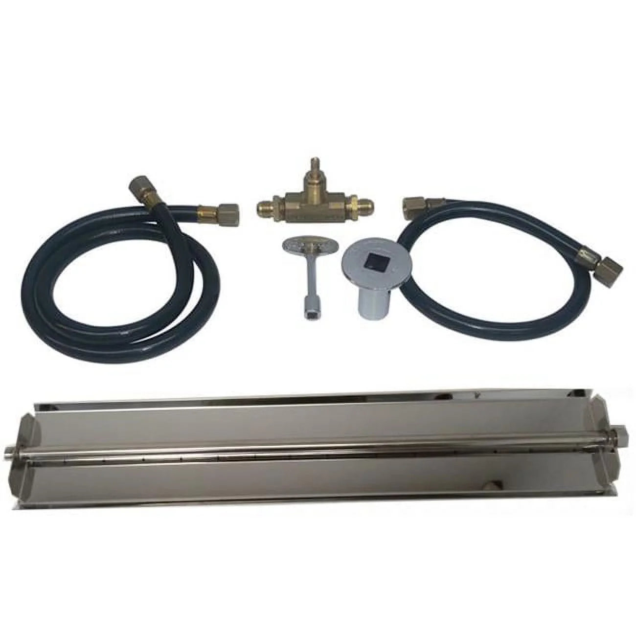 24 in. Stainless Steel Linear Burner Pan Kit - Natural Gas