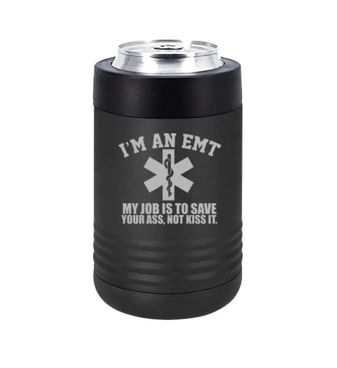 Can and Bottle Cooler Insulator Stainless Steel Double Wall Vacuum Insulated Beverage Drink Holder EMT Job Is to Save You