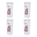 Buddeez Bread Buddy Dispenser Sandwich Fresh Food Storage Container Plastic, 4-Pack