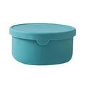 Round Silicone Folding Lunch Box Outdoor Travel Portable Food Grade Picnic Box Instant Noodle Crisper Can Microwave Refrigerator Camping Food Storage Fruit Storage Kids Sandwich Container Freezer Bag
