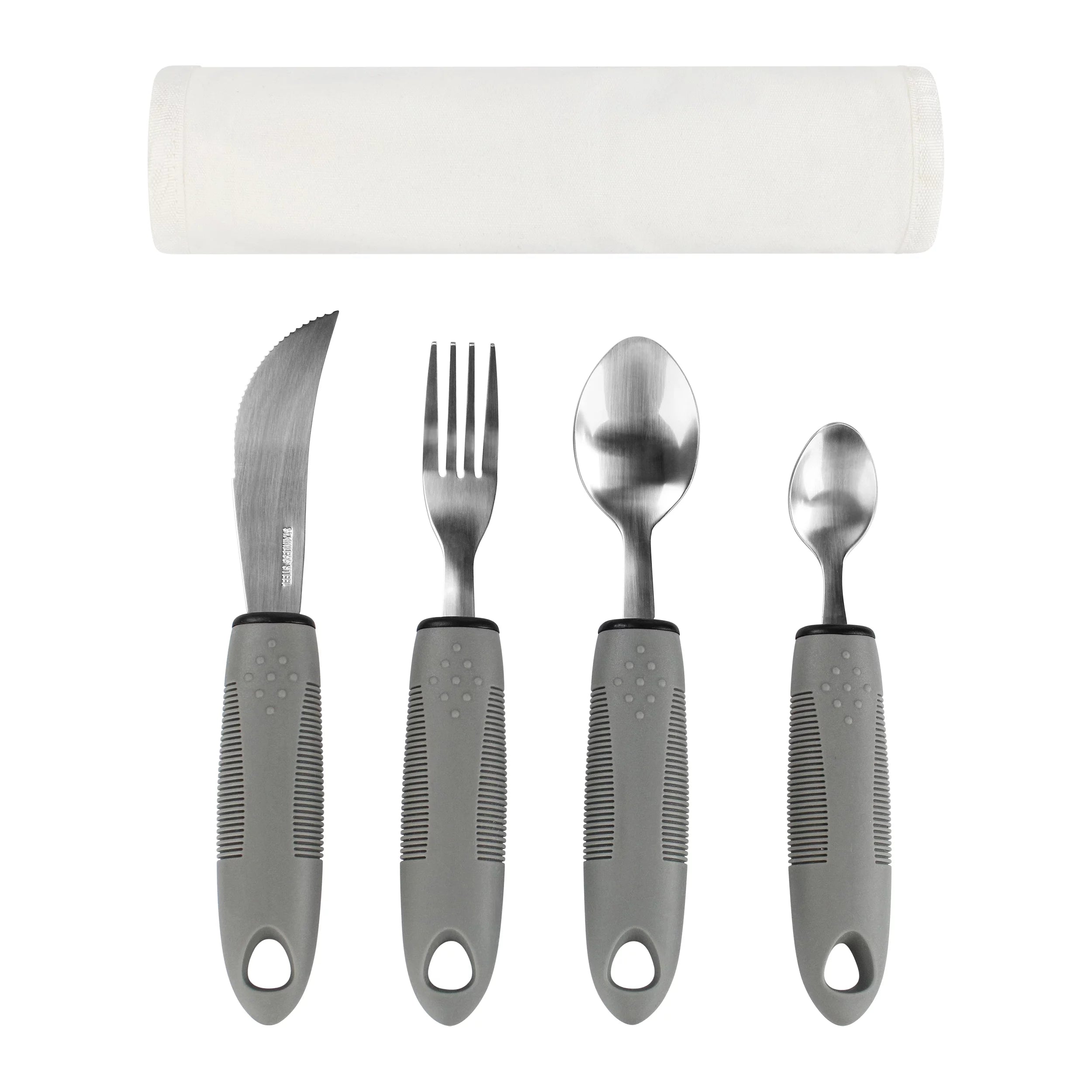 Mondo Medical 4pc Weighted Utensils for Hand Tremors Arthritis Parkinsons
