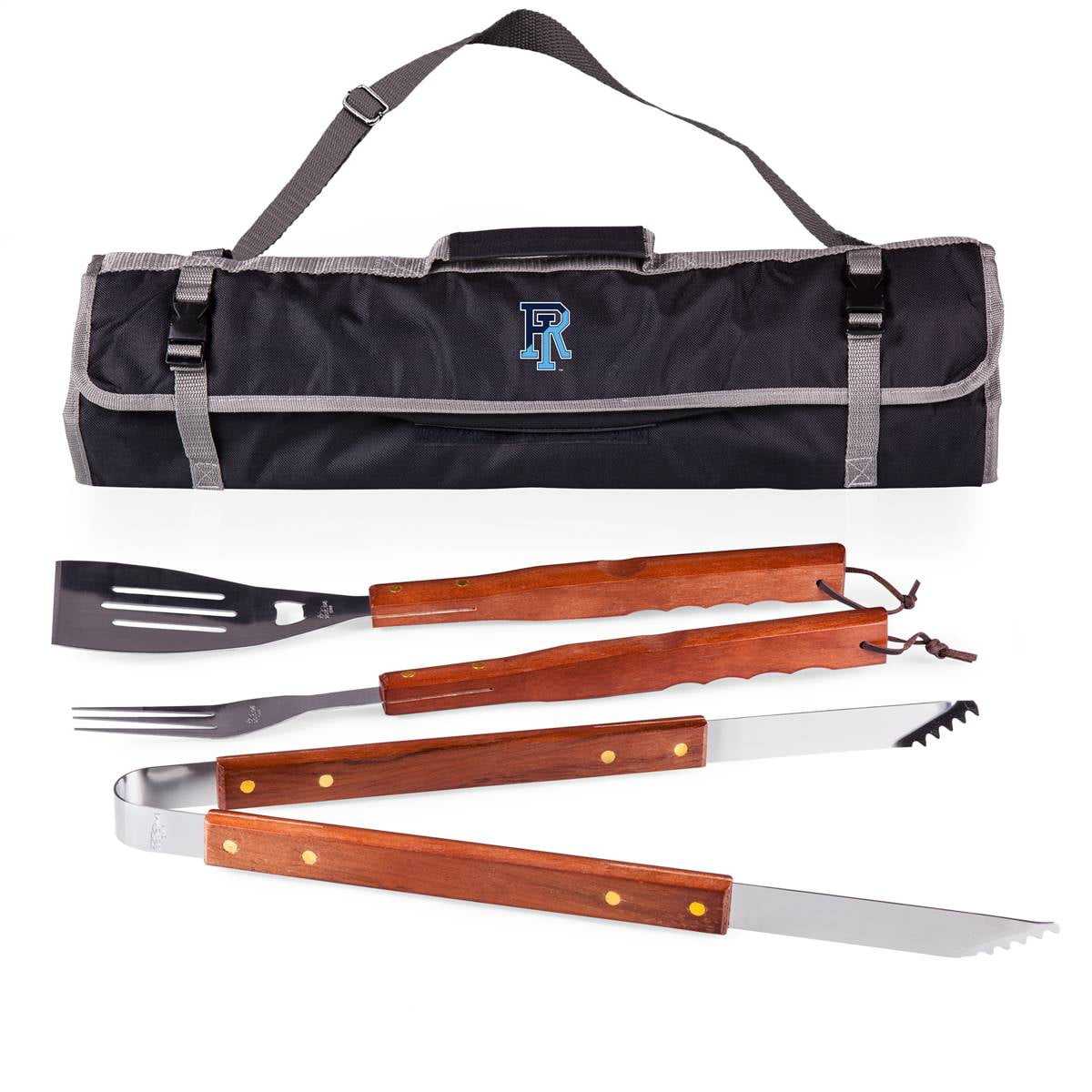 Rhode Island Team Sports Rams 3 Piece BBQ Tool Set and Tote