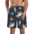 Kll Space Men'S Casual Summer Beach Shorts Hawaiian Shorts With Pockets-Small