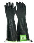 Oil Shield? RTE (Ready to Eat), 18 High Temperature, 100% Neoprene Glove, 450 Degree Temp Rating, Anti-Microbial Liner, Food Service Safety, Size Small, Sold by Pair, Black