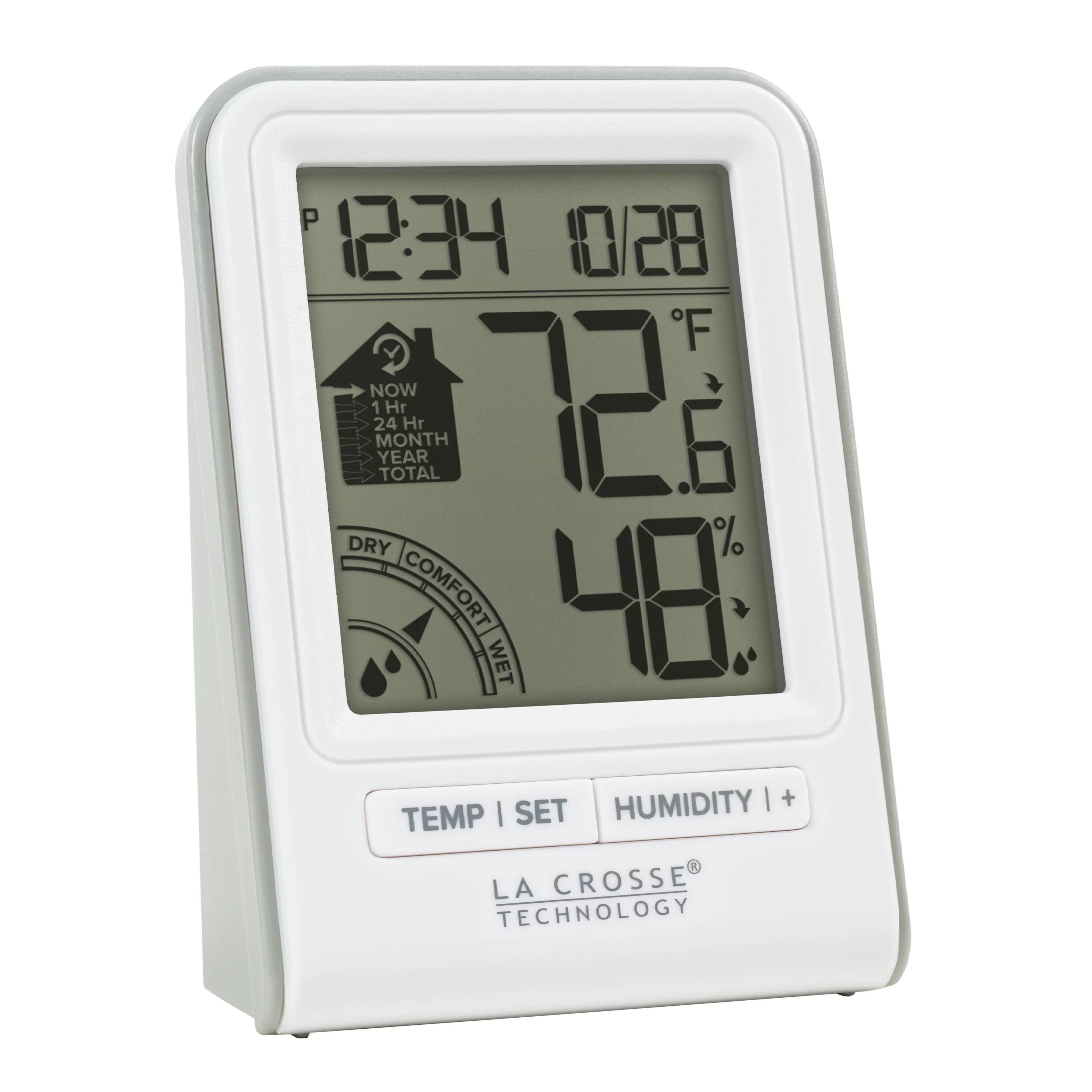 La Crosse Technology White Data Logger Indoor Comfort Meter, 302-1409BW-W-INT