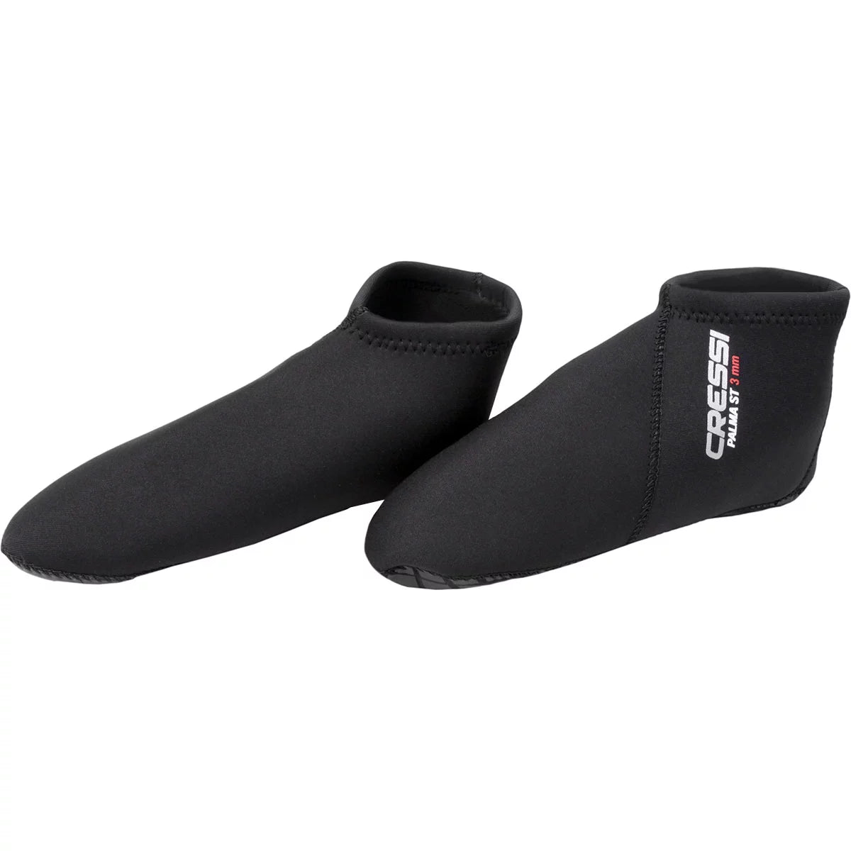 Cressi Palma ST 3mm Neoprene & Nylon Sock (Black/Black, Small-Medium)
