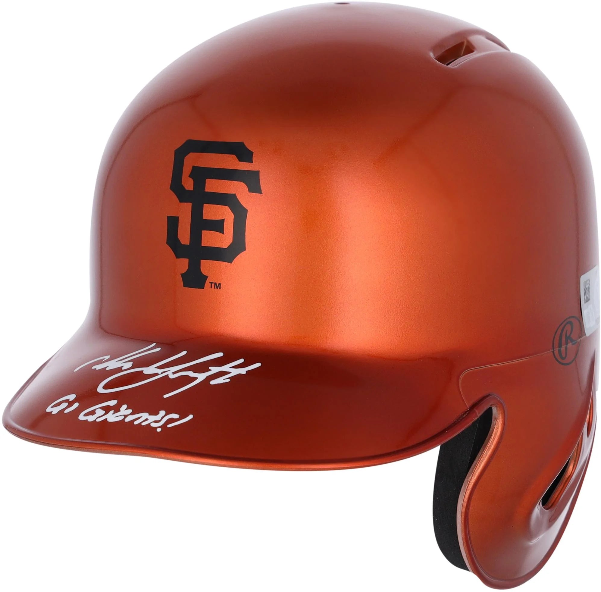 Mike Yastrzemski San Francisco Giants Autographed Alternate Chrome Mini Batting Helmet with Go Giants Inscription - Fanatics Exclusive - Fanatics Authentic Certified