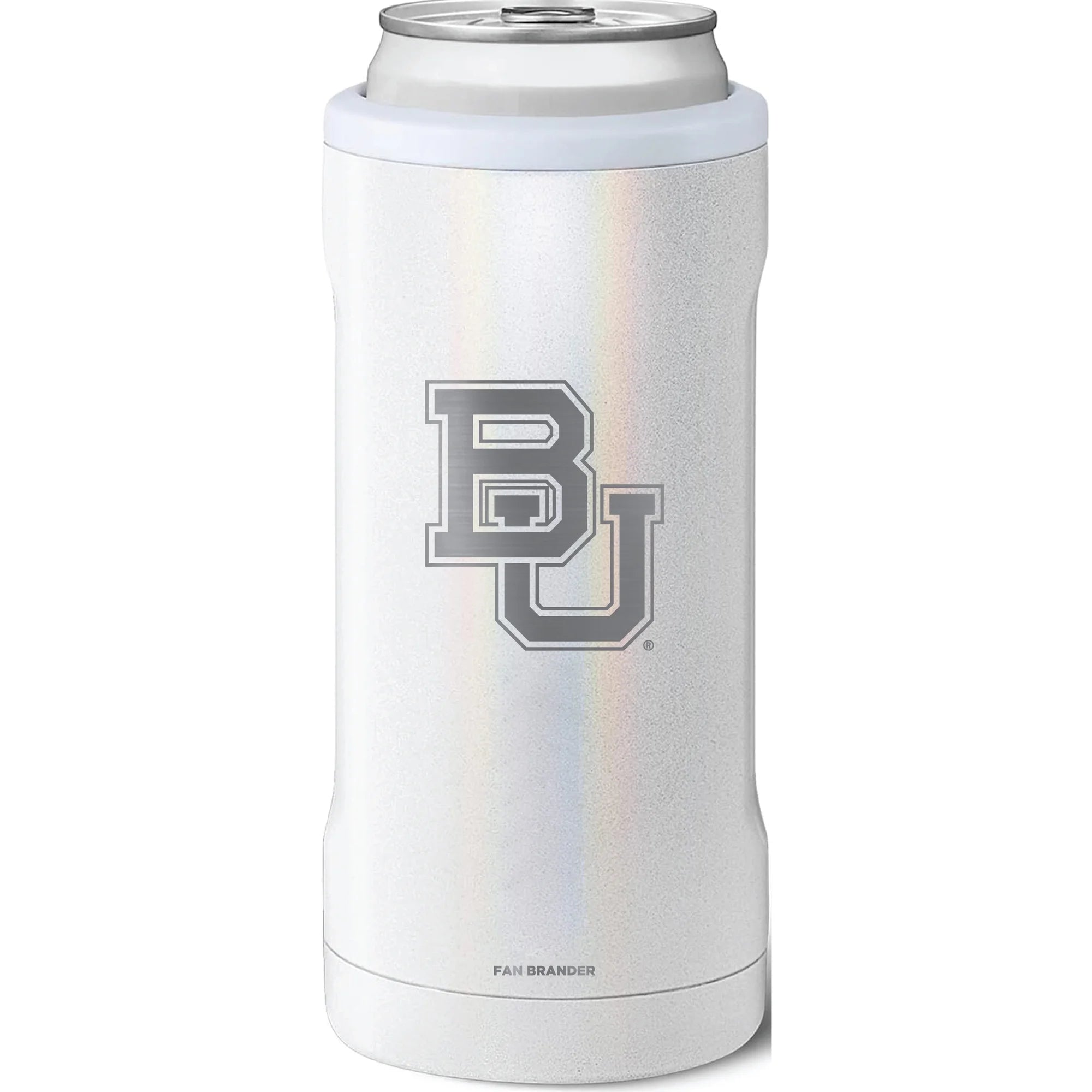 BruMate Baylor Bears 12oz. Primary Mark Glitter Slim Can Cooler
