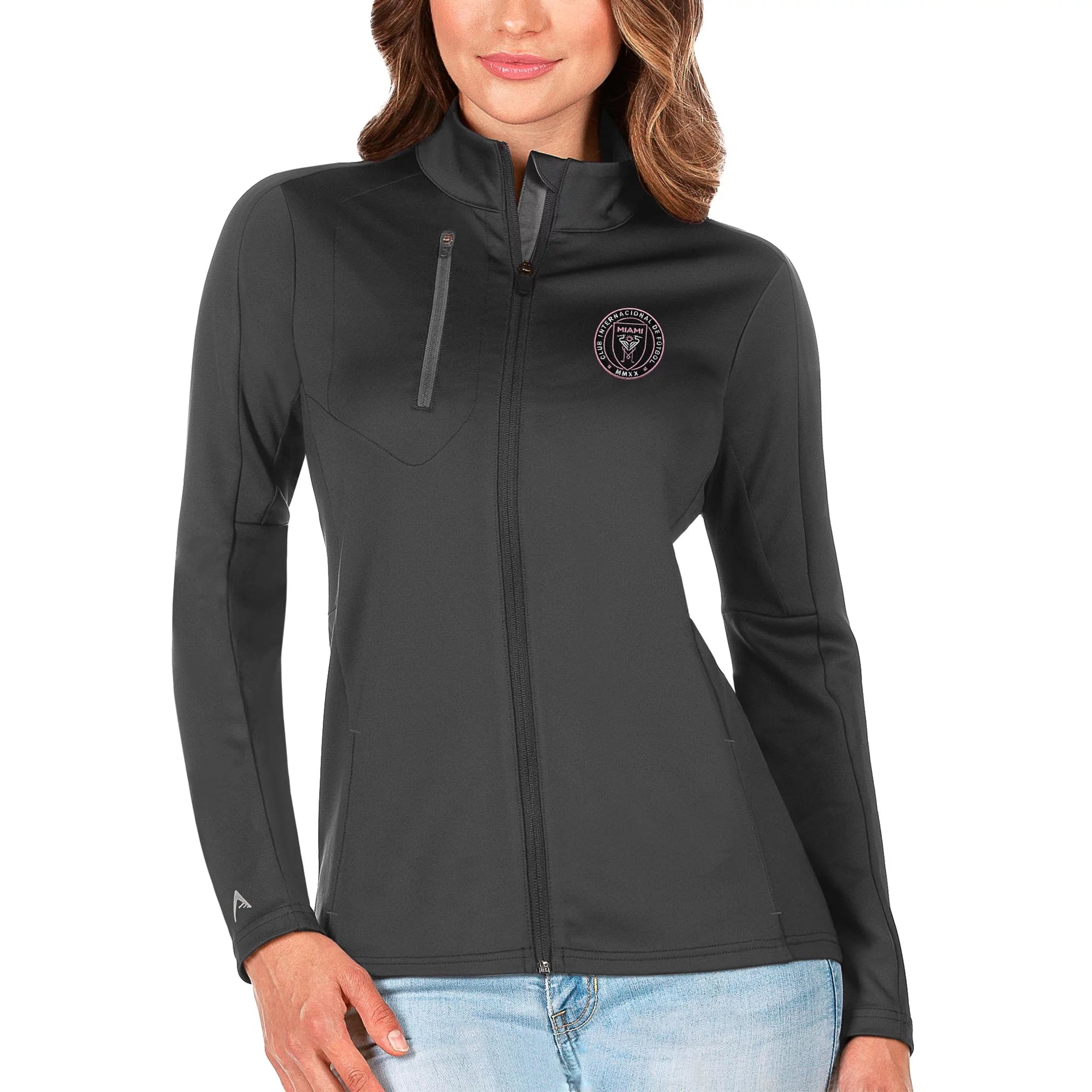 Women's Antigua Silver Inter Miami CF Generation Full-Zip Jacket