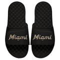 Youth ISlide Black Miami Marlins Camo Logo Slide Sandals