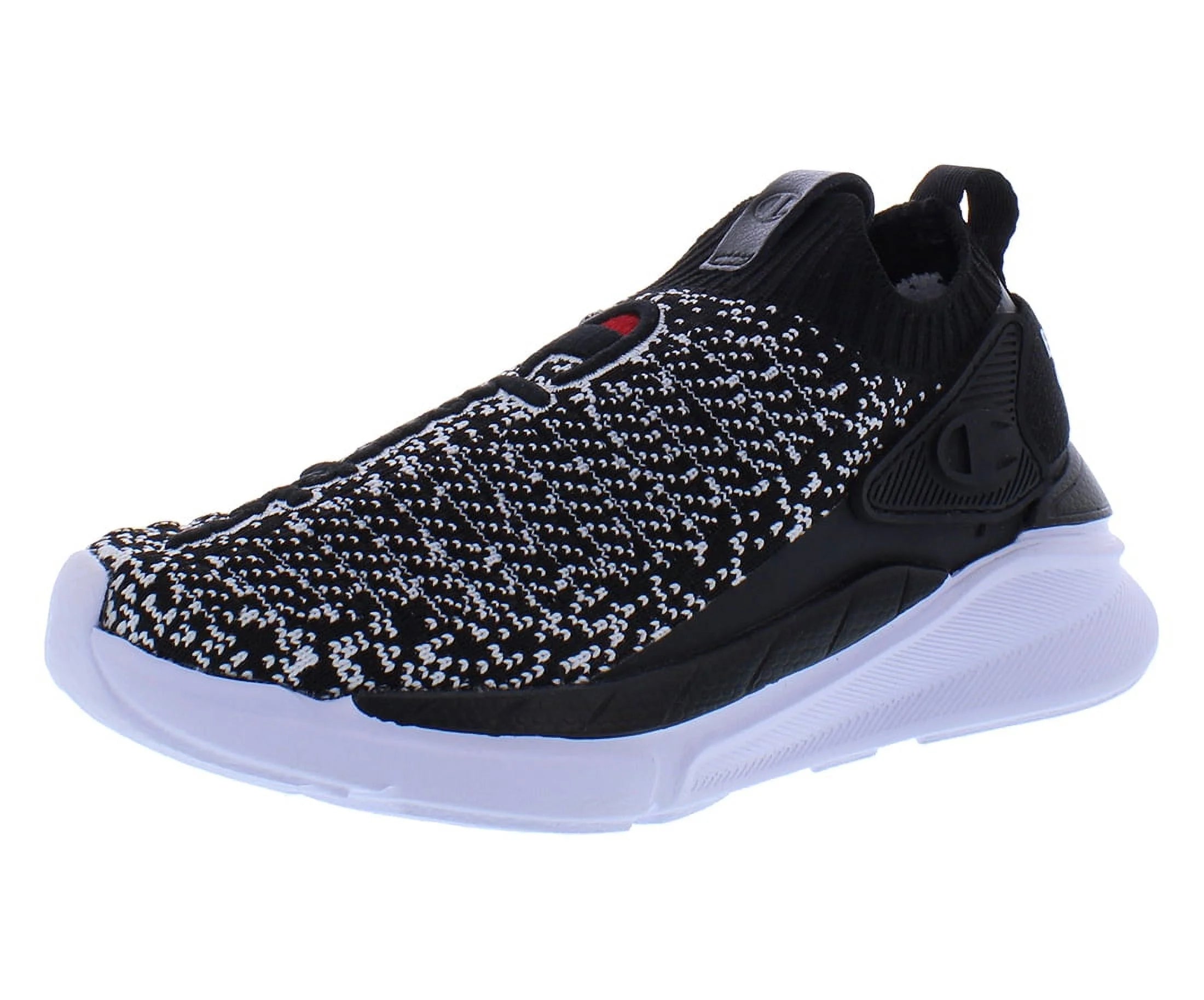 Champion Reflex Mingle Knit PS Boys Shoes Size 1.5, Color: Black Cookie