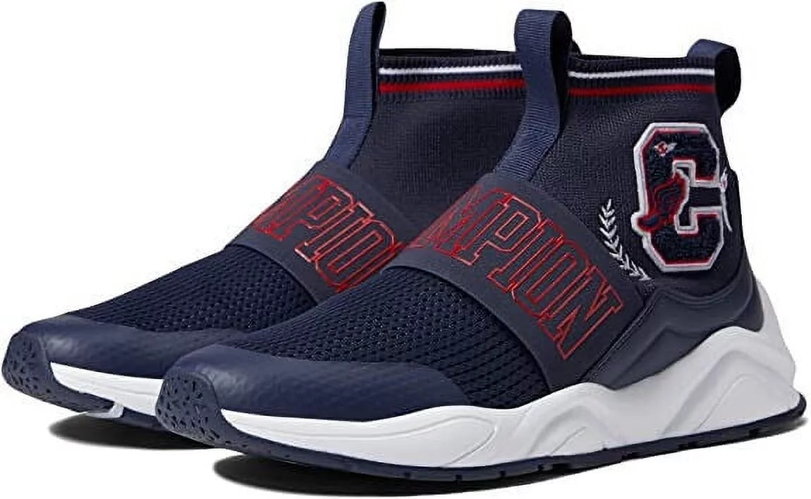 CHAMPION RALLY PRO COLLEGIATE HI SLIP-ON SNEAKER MEN SHOES NAVY/RED SIZE 9.5 NEW