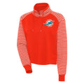 Women's Antigua Orange/White Miami Dolphins Squad Pullover Top