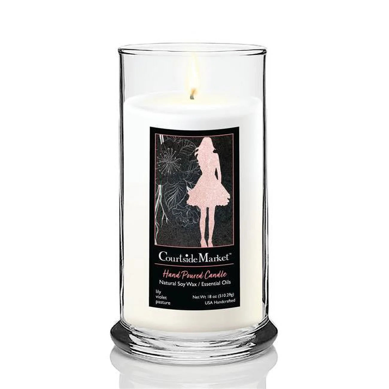Courtside Market CAN-FD255-18S 18 oz XO XO I Status Candle Glass, Clear