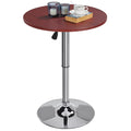 Renwick 36''H Adjustable Round Bistro Pub Table with 360¡ã Swivel, Mahogany