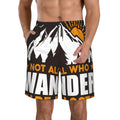 Kll Not All Who Wander Are Lost4 Men'S Casual Summer Beach Shorts Hawaiian Shorts With Pockets-Small