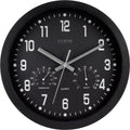 La Crosse 404-2631 12 Black Analog Clock with Temp & Humidity
