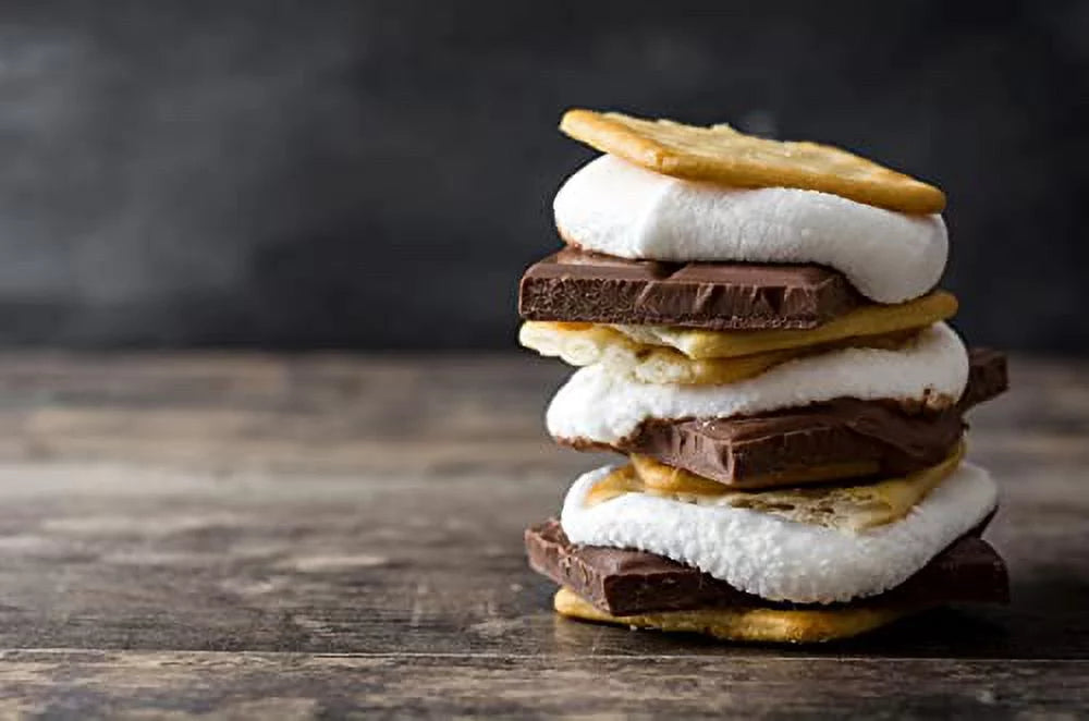 Individually Wrapped Marshmallows | 100 units (BULK BOX) | SQUARE shape | Great for gatherings, camping, fire pits, birthday parties, corporate outings | Smores