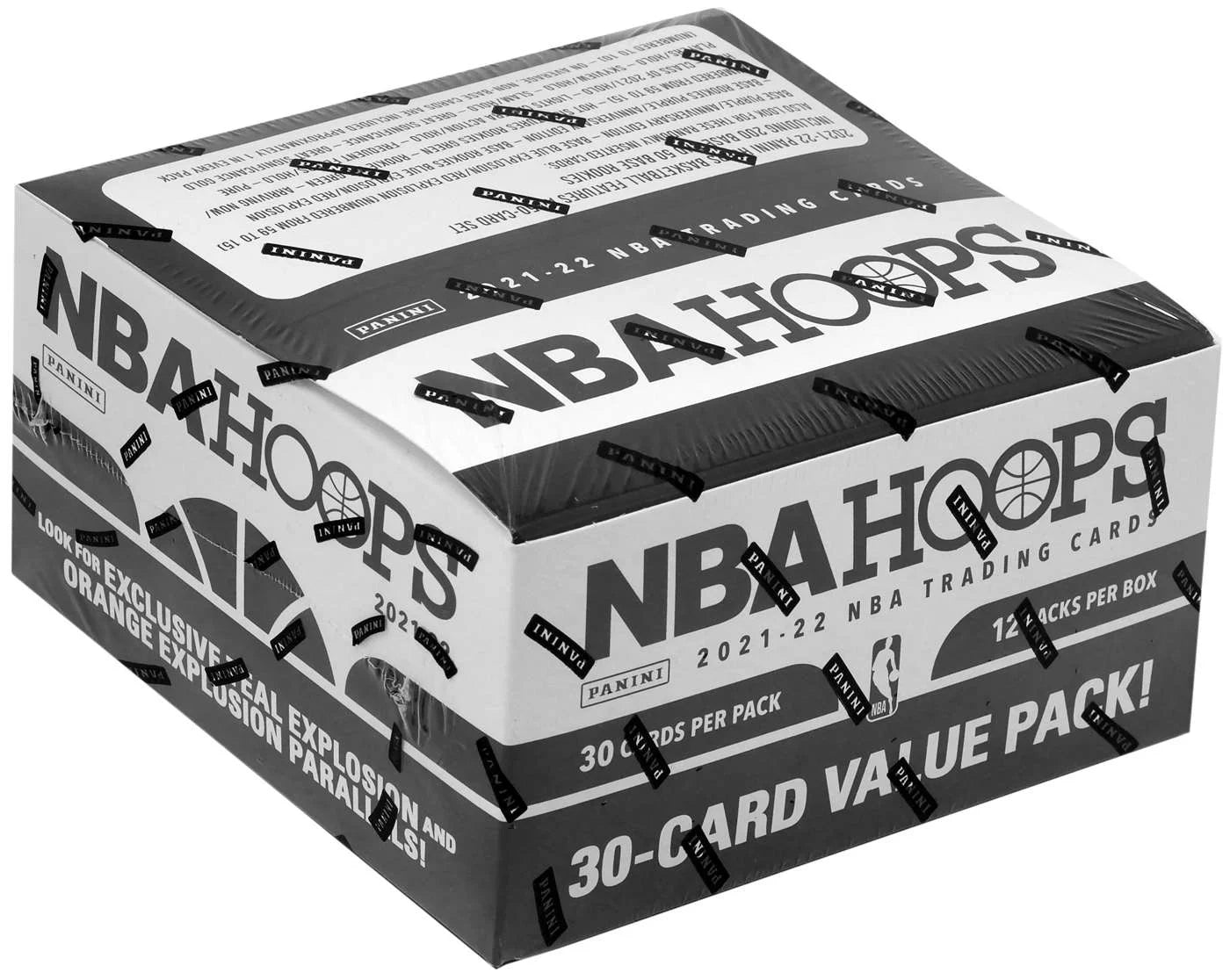 NBA Panini 2021-22 Hoops Basketball Trading Card VALUE Box (12 Packs)