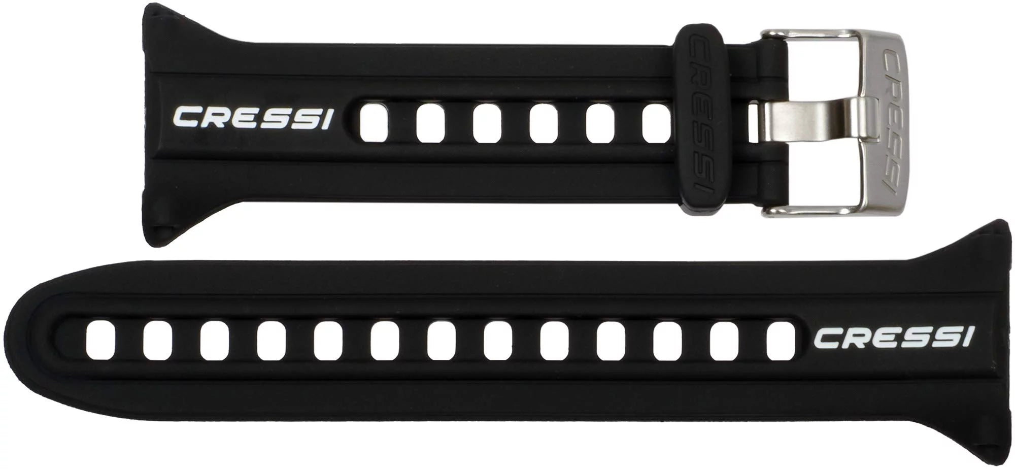 Cressi Watchband (black/green) for Nepto (Black/Black, Neon Black/Black)