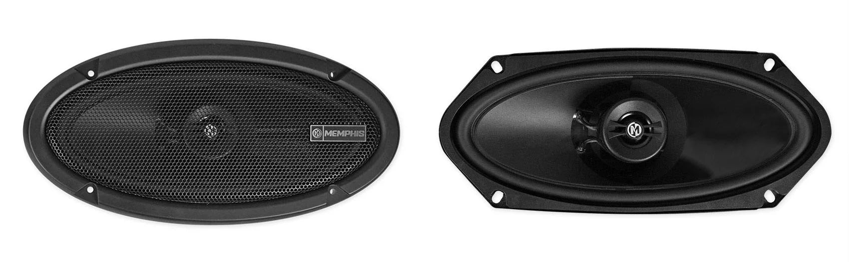 Pair Memphis Audio PRX410 4x10 100 Watt 2-way Car Speakers w/Pivot Tweeters