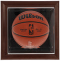 Houston Rockets Brown Framed Wall-Mounted Team Logo Basketball Display Case