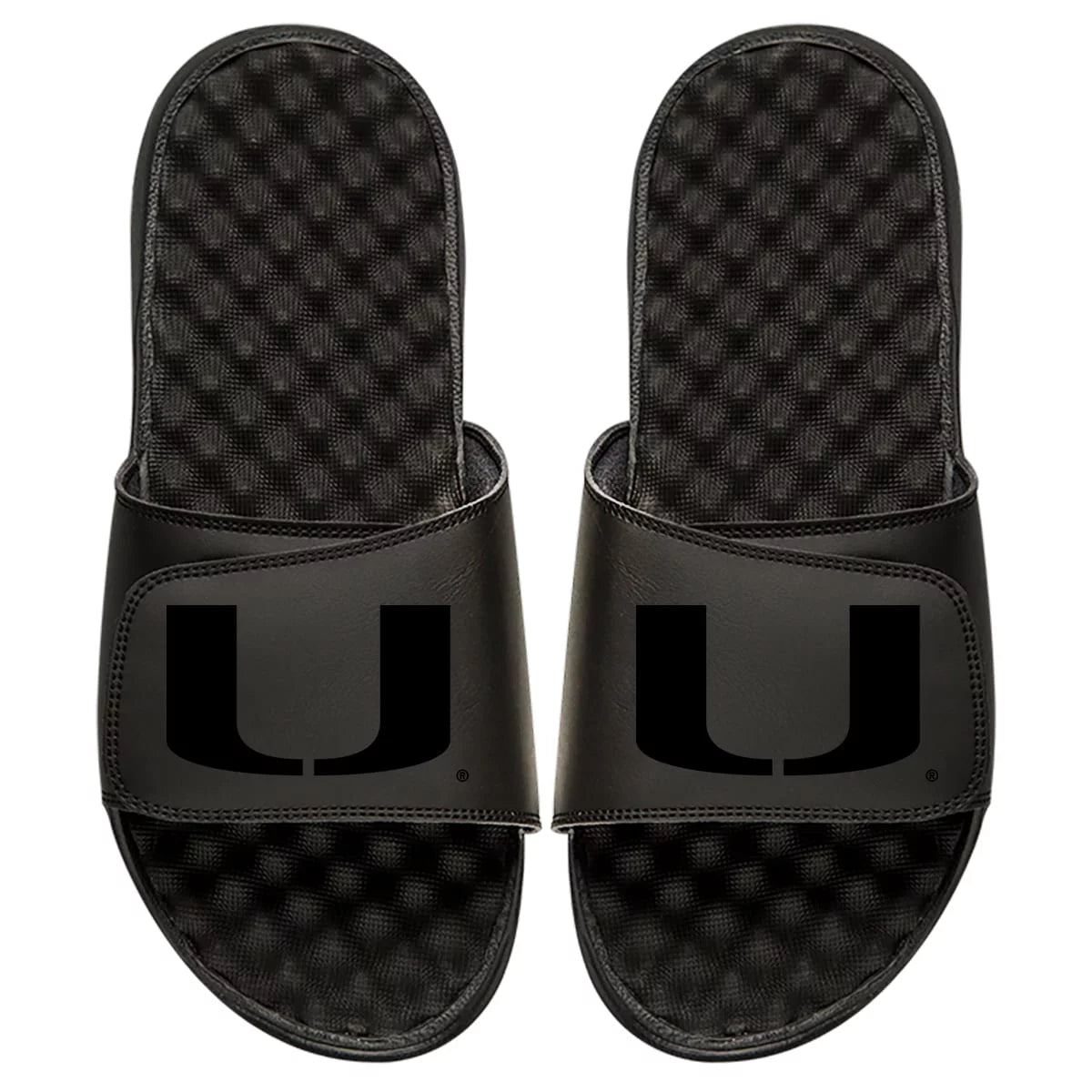 Youth ISlide Black Miami Hurricanes Tonal Slide Sandals