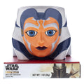 Star Wars Ashoka Tano Character Mug with 1 OZ Hot Chocolate Cocoa Mix