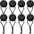 Magnetic Hooks Heavy Duty, Strong Swivel Magnet Hooks for Hanging, 60lbs Black Magnetic Hooks for Grill, Cruise Cabins, Refrigerator, Classroom, Kitchen- Pack of 8