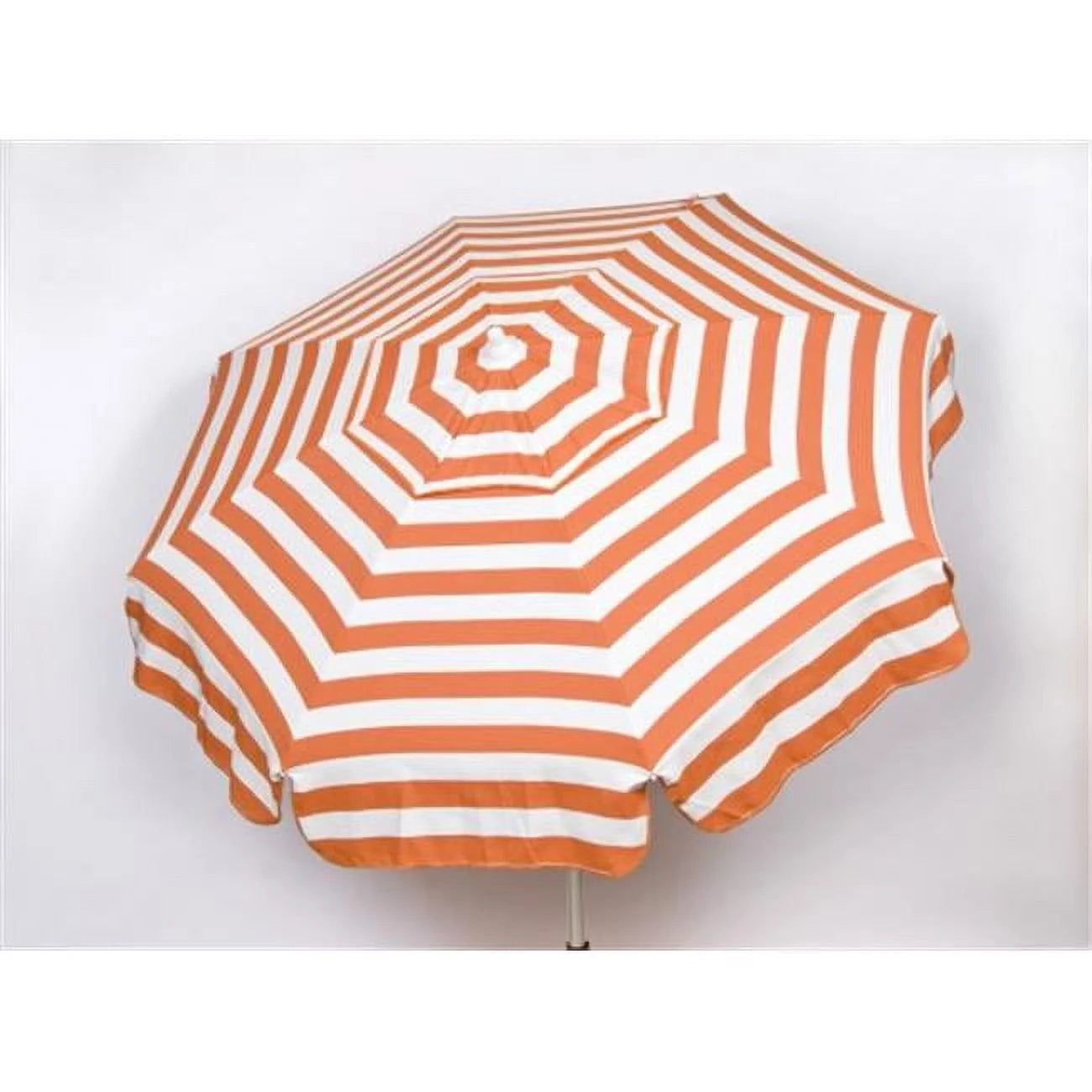 Heininger Holdings 1337 Italian 6 ft. Umbrella Acrylic Stripes Orange And White - Bar Height Pole