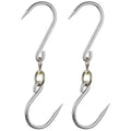 Uxcell 14.5'' Swivel Meat Hooks, 0.41'' Thickness Galvanized Processing Butcher Hooks, 2 Pack