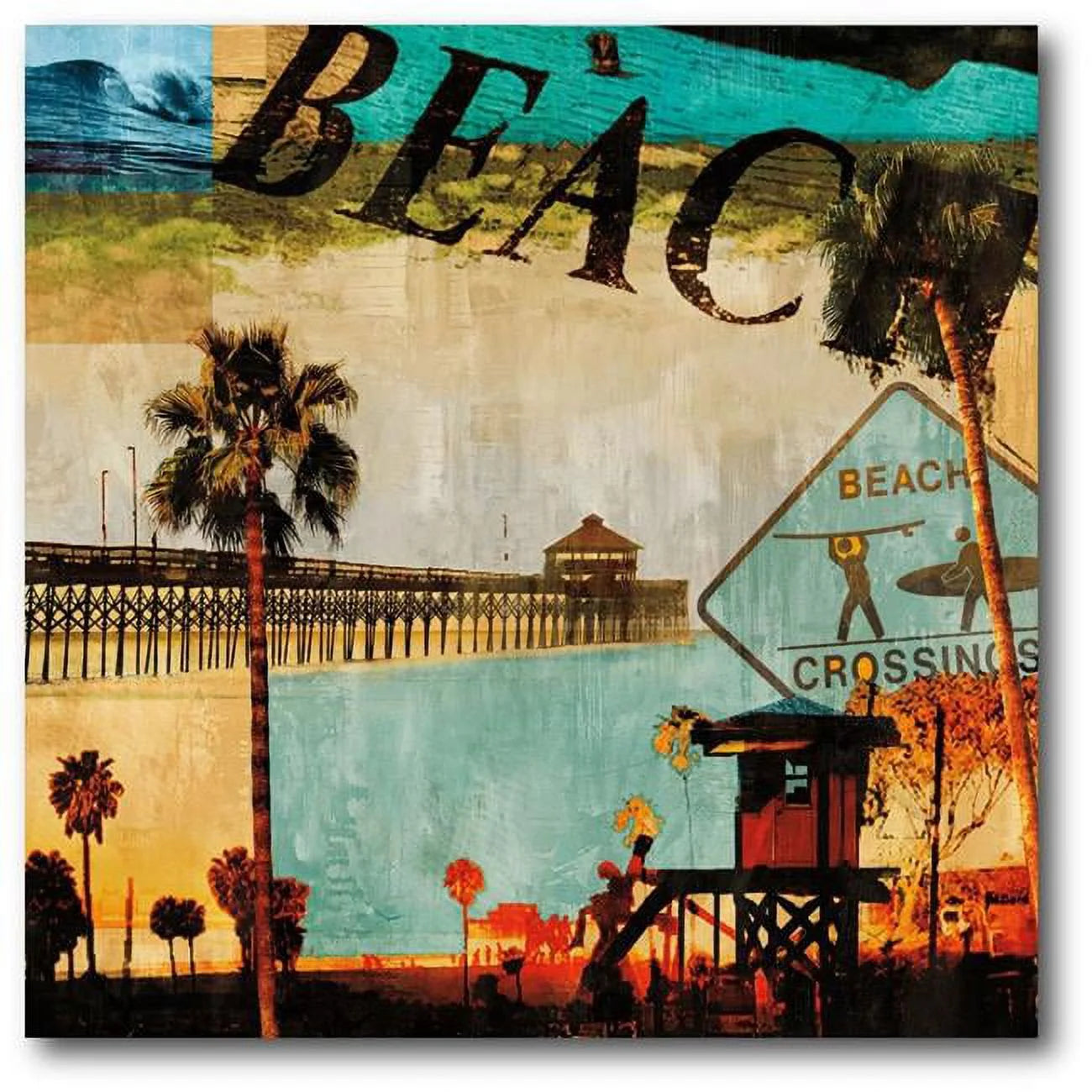 Courtside Market WEB-CT690-24x24 24 x 24 in. Beach Life Gallery-Wrapped Canvas Wall Art