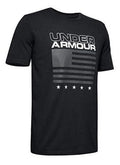 Under Armour Men's UA Flag Wordmark Short Sleeve Tee Shirt Small Black 1317528-001