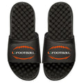 Men's ISlide Black Miami Hurricanes Football Logo Slide Sandals