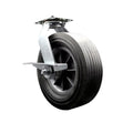 BBQ Smoker Grill Flat Free All Terrain Swivel Caster with Side Lock Brake ¨C 10 Inch Easy Rolling, Maintenance Free Solid Rubber Wheel ¨C No Flat Industrial Grade Caster Wheel ¨C Service Caster Brand
