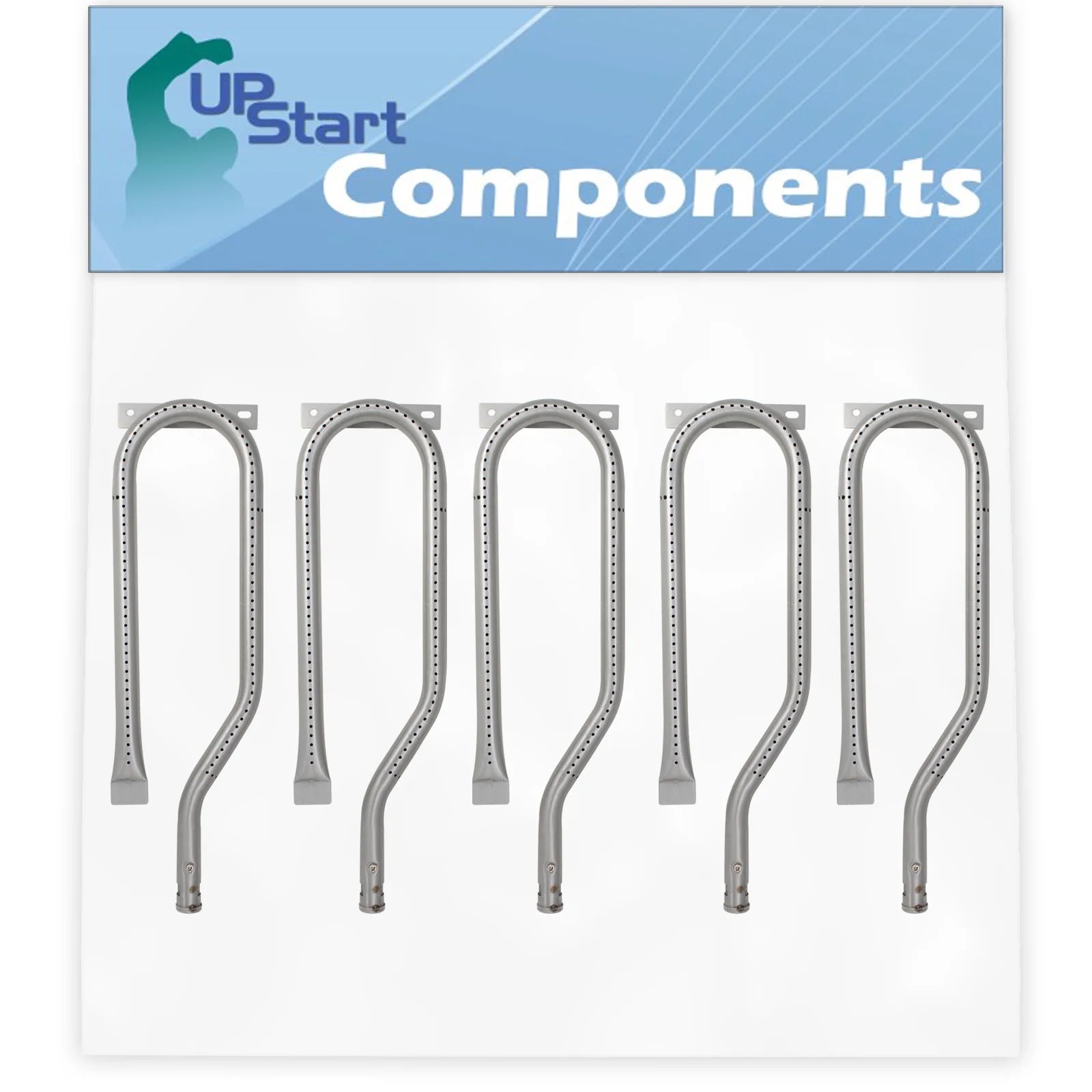 5-Pack BBQ Gas Grill Tube Burner Replacement Parts for Nexgrill 720-0584A - Compatible Barbeque 15 3/4 Stainless Steel Pipe Burners