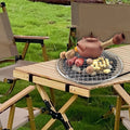 Colaxi Round Grill Mesh Non Stick Easy Clean Lightweight Multifunctional Barbecue Wired Net BBQ Grilling Mat for Party Outdoor Hiking 29.5cm